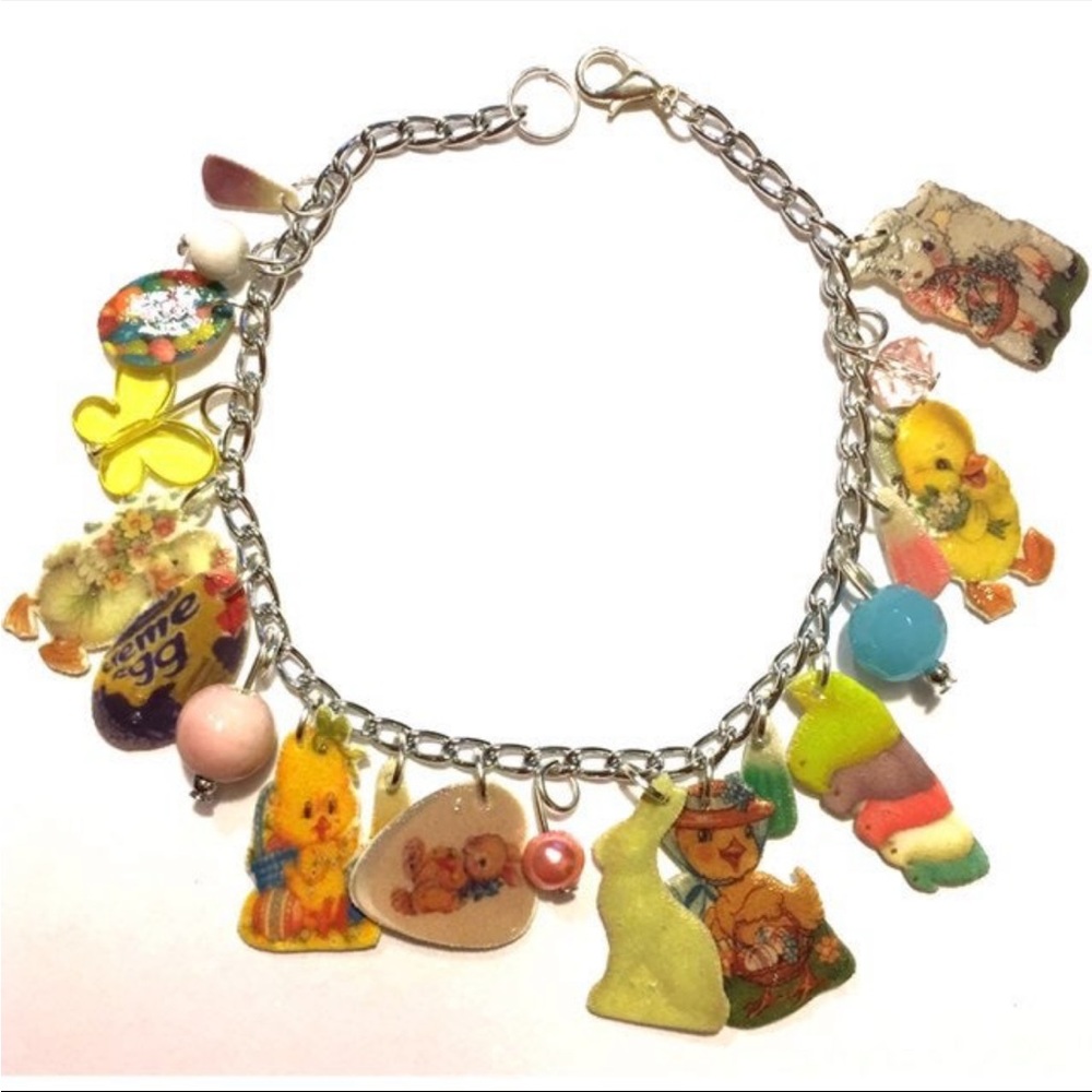 Easter Candy Basket Charm Bracelet